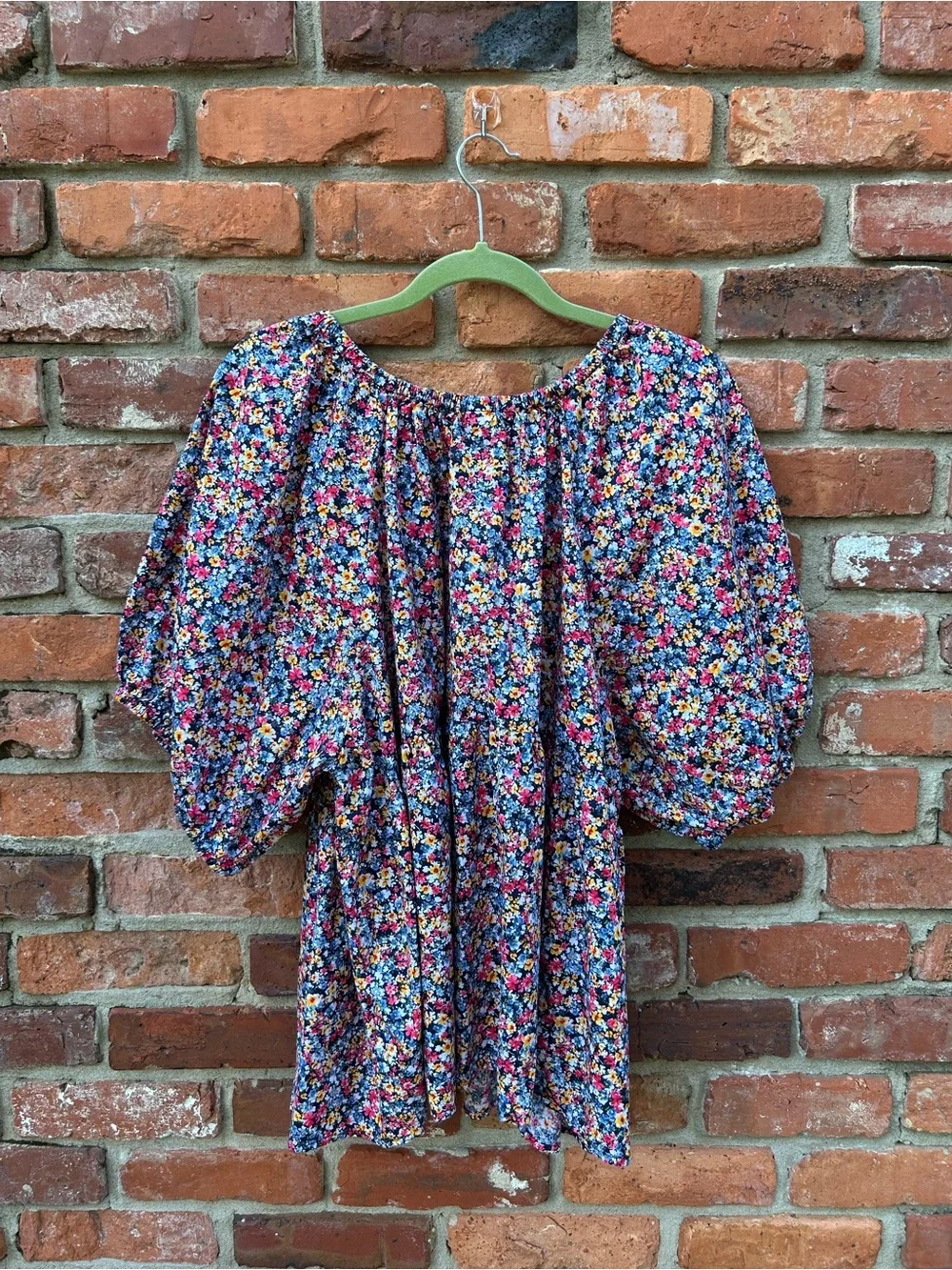 Old Navy Floral Puff-Sleeve Women's Top Babydoll Style 100% Cotton 3X